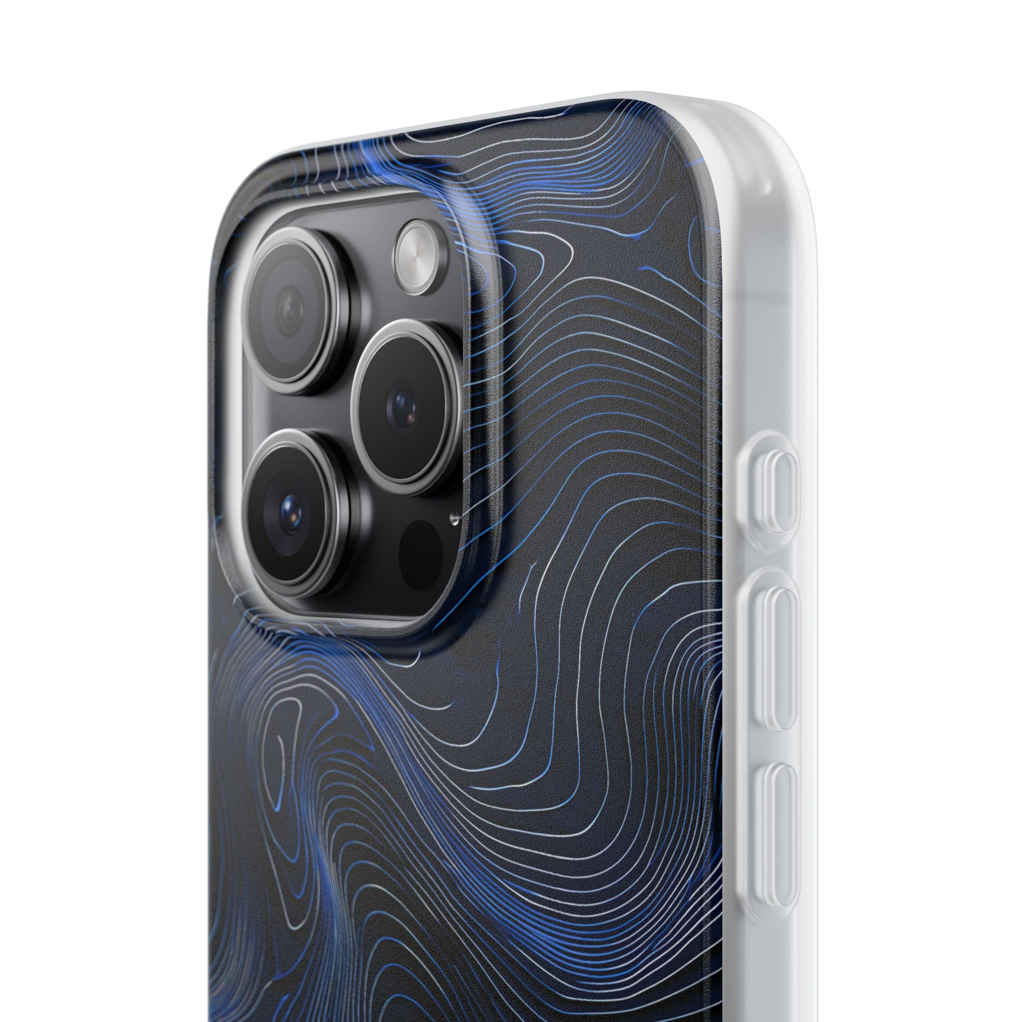 Blue Lite Phone Case for iPhone - Cobalt Contour Ridge