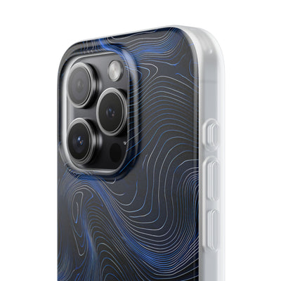 Blue Lite Phone Case for iPhone - Cobalt Contour Ridge