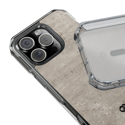 Grey Impact MagSafe Phone Case for iPhone - Brutalist Stone Grit