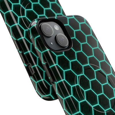 Neon Hex Spectrum · Tough 2.0 Magnetic Phone Case for iPhone · Teal