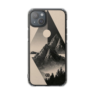 Beige Impact MagSafe Phone Case for iPhone - Obsidian Summit Parchment