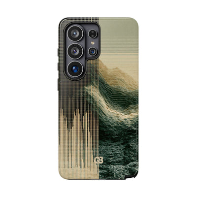 Beige Tough Phone Case for Samsung - Veridian Data Ridge