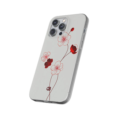 Red Lite Phone Case for iPhone - Kyoto Ember Bloom