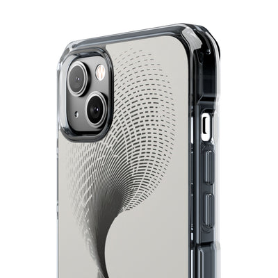 White Impact MagSafe Phone Case for iPhone - Linear Torsion Grid