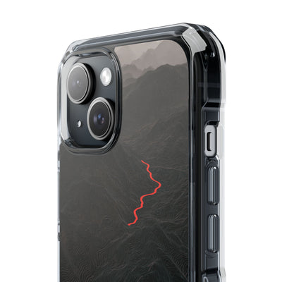 Crimson Ridge Pass · Clear Impact Magnetic Phone Case for iPhone ·  Black