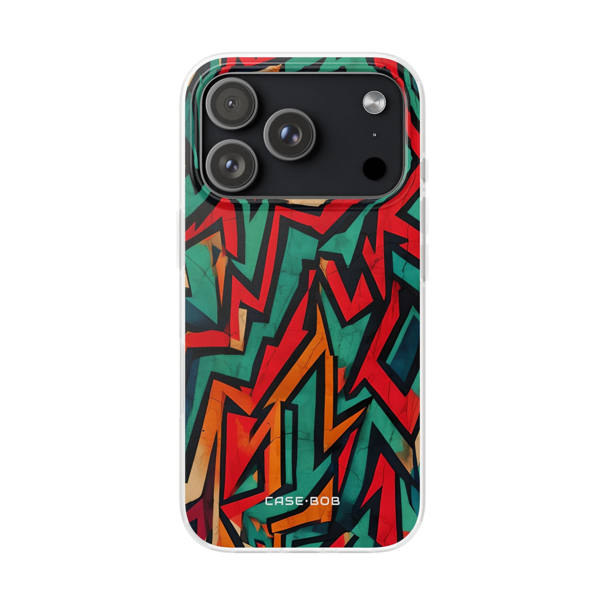 Crimson Zigzag iPhone 17 Pro Case - Soft - CASE•BOB