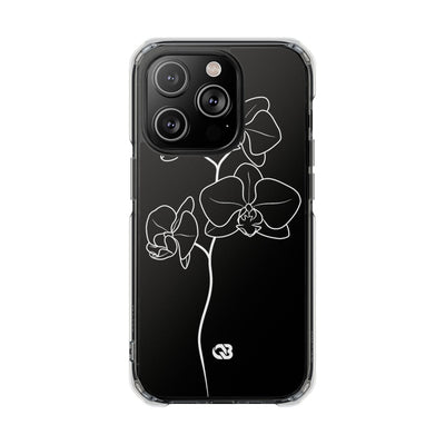 Black Impact MagSafe Phone Case for iPhone - Noir Alabaster Orchid