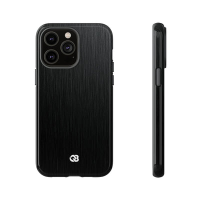 Black Tough Phone Case for iPhone - Brushed Obsidian Slate