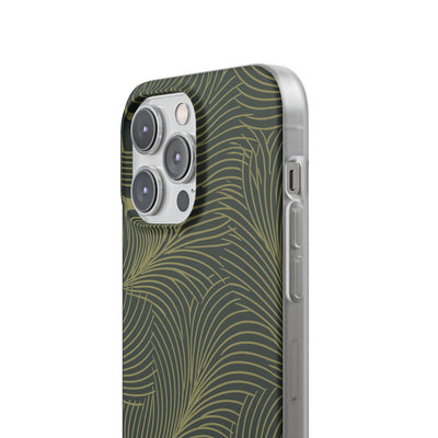 Green Lite Phone Case for iPhone - Dark Olive Plume