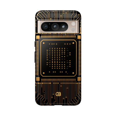 Gold Tough Phone Case for Google Pixel - Cyber Gold Processor