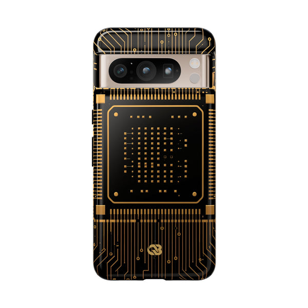 Golden Circuit Architecture · Tough Phone Case for Pixel ·  Gold