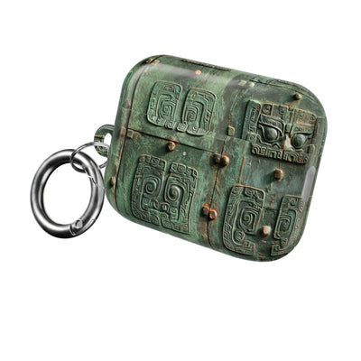 Dynastic Bronze Relief · Hard Case for AirPods & AirPods Pro · Green