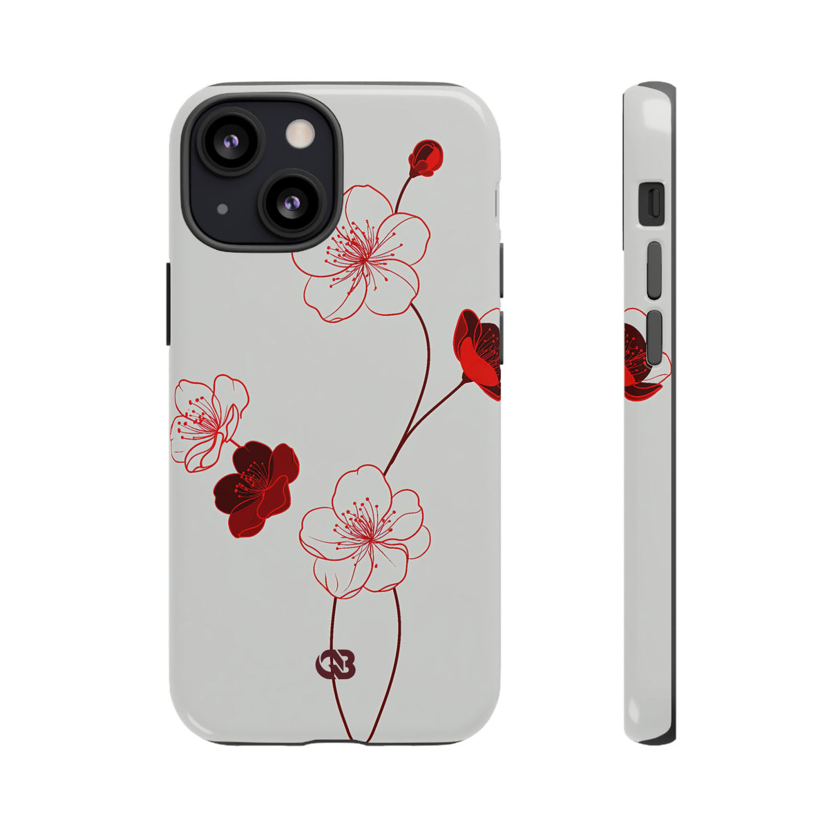 Crimson Sakura Blossom · Tough Phone Case for iPhone · Red