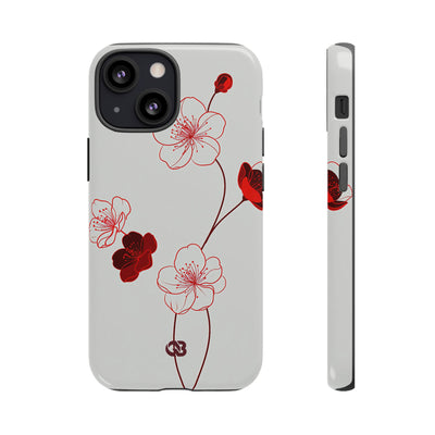 Crimson Sakura Blossom · Tough Phone Case for iPhone · Red