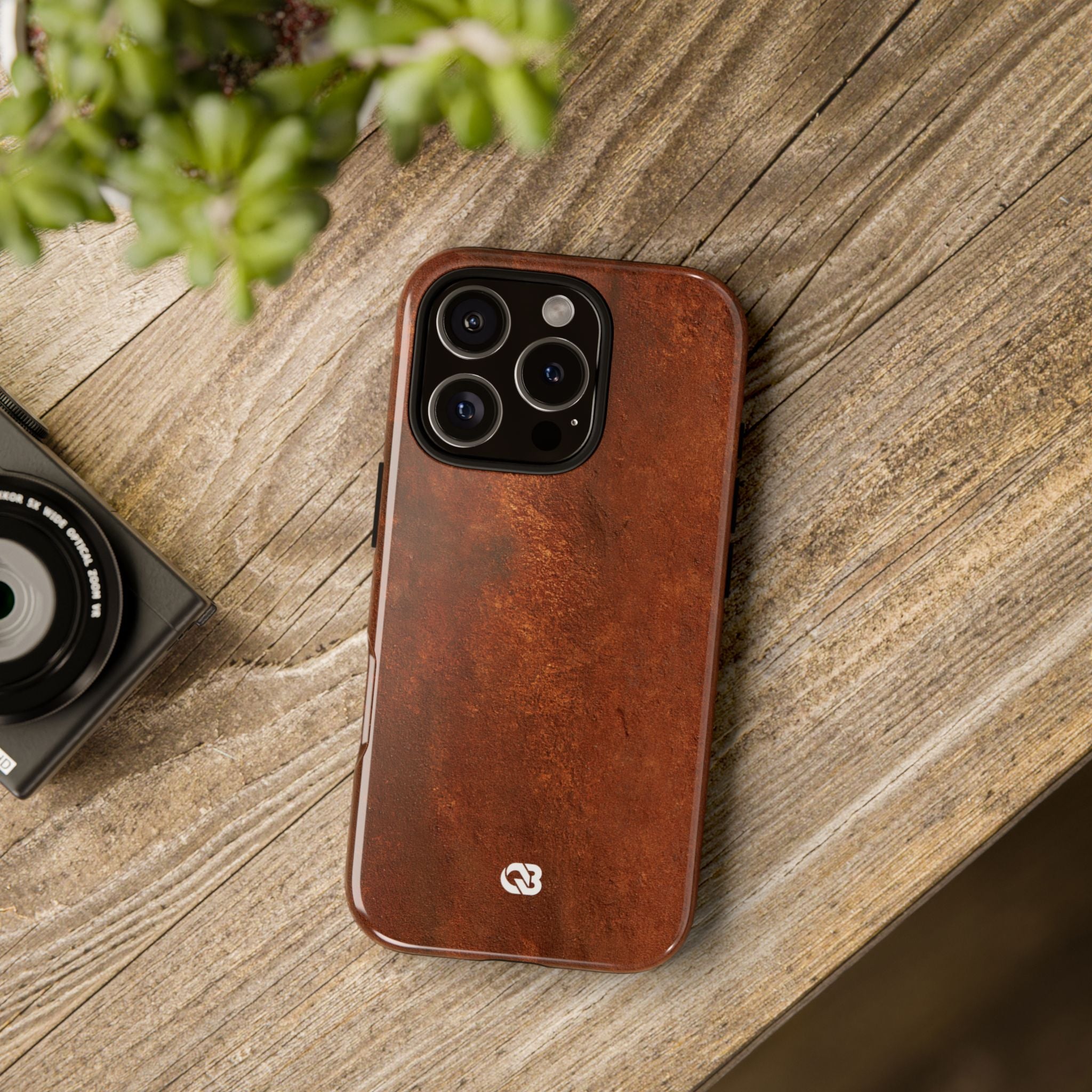 Orange Tough Phone Case for iPhone - Oxidized Iron Crust