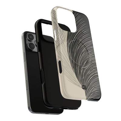 Beige Tough 2.0 Magsafe Phone Case for iPhone - Obsidian Cream Plume