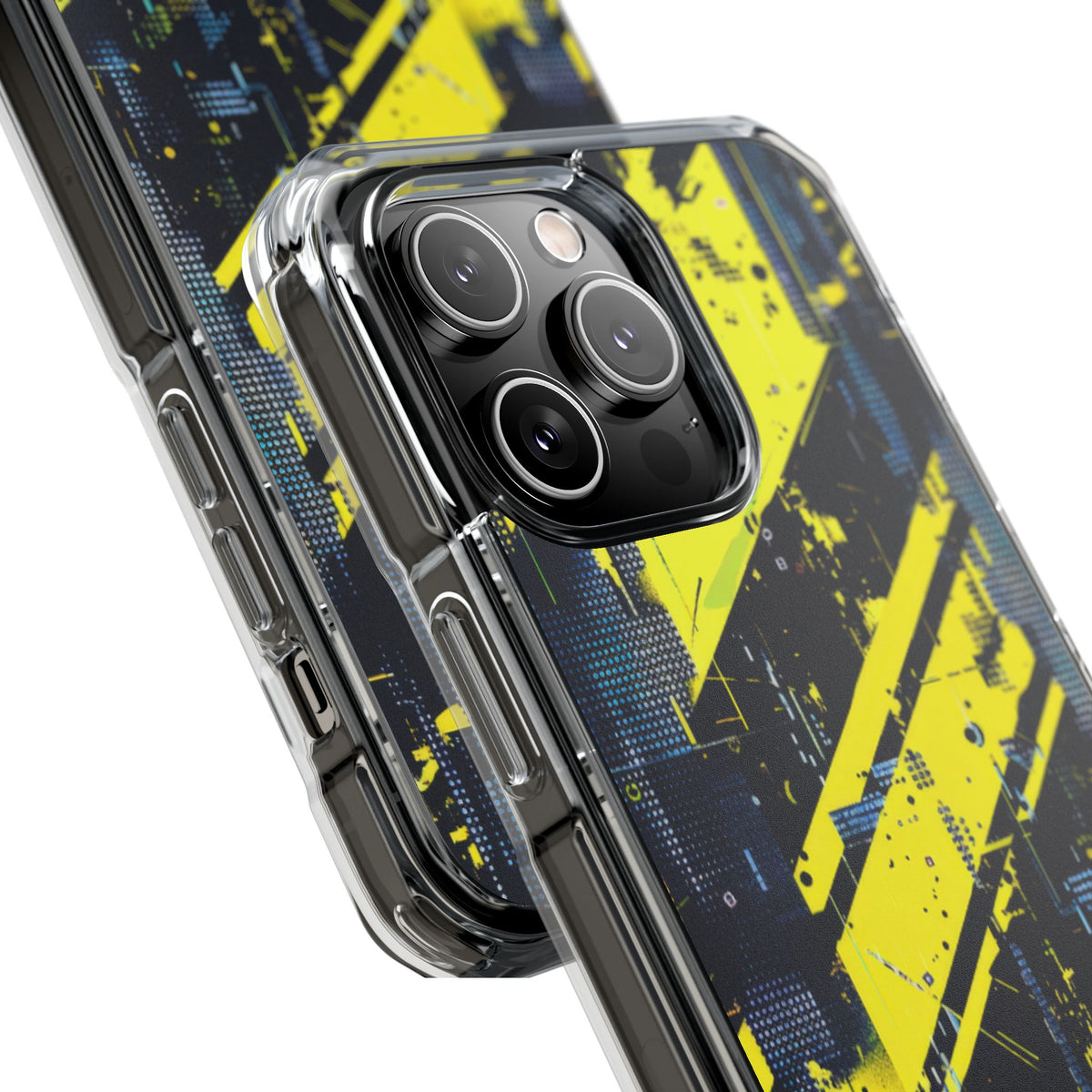 Acid Hazard · Clear Impact Magnetic Phone Case for iPhone ·  Yellow