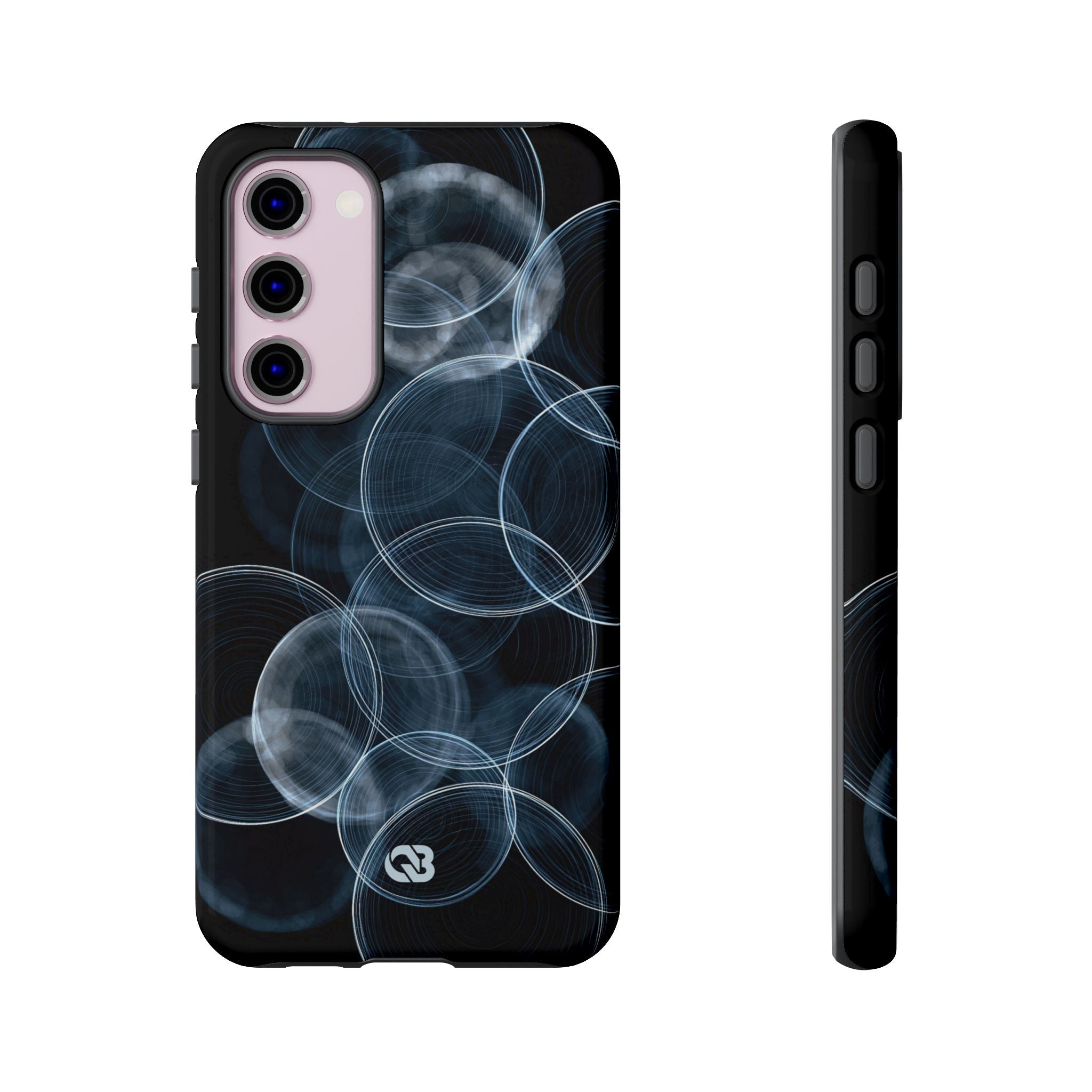 Blue Tough Phone Case for Samsung - Cyan Pulse Ripple