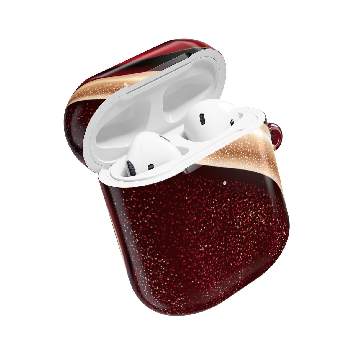 Gilded Crimson Flow · Hard Case for AirPods & AirPods Pro · Red