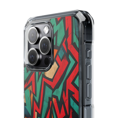 Jagged Teal Static · Impact Phone Case for iPhone · Magsafe