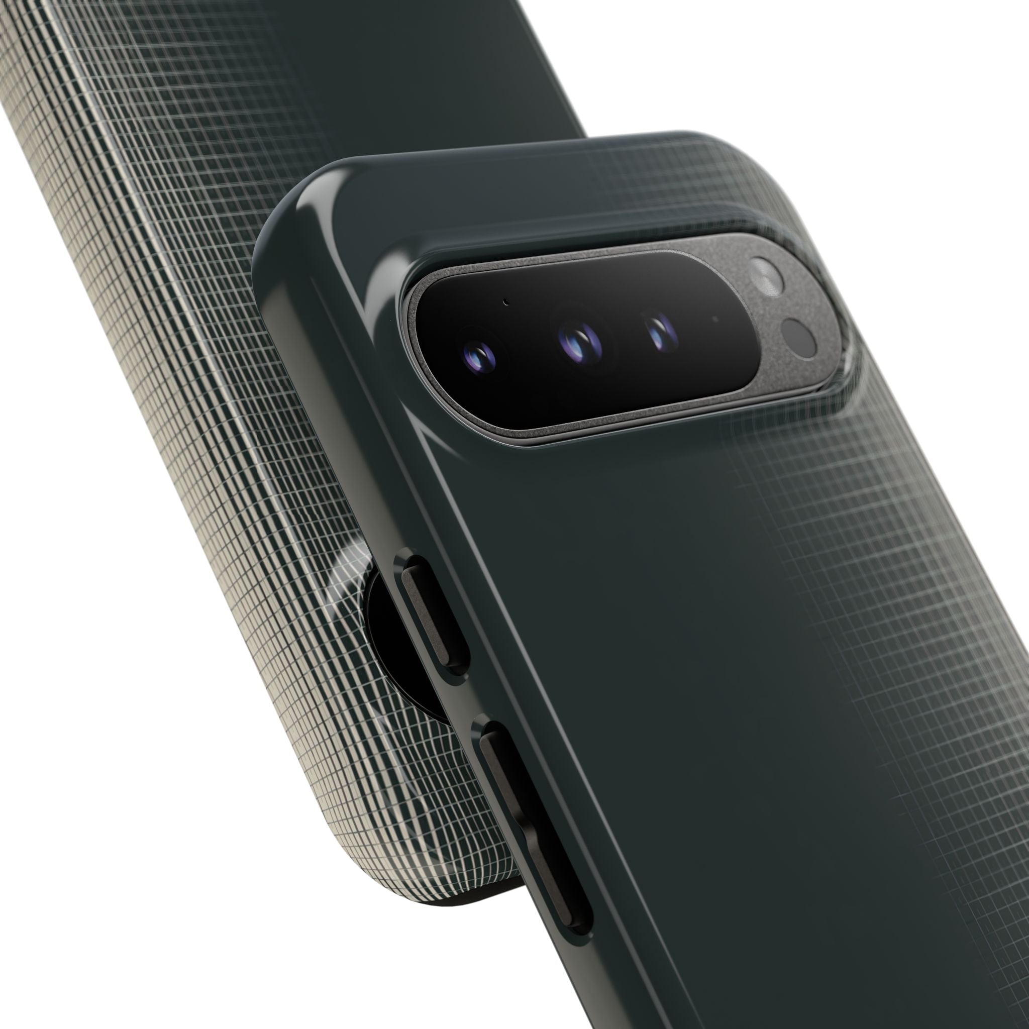 Grey Tough Phone Case for Google Pixel - Charcoal Tech Grid