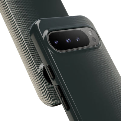 Grey Tough Phone Case for Google Pixel - Charcoal Tech Grid