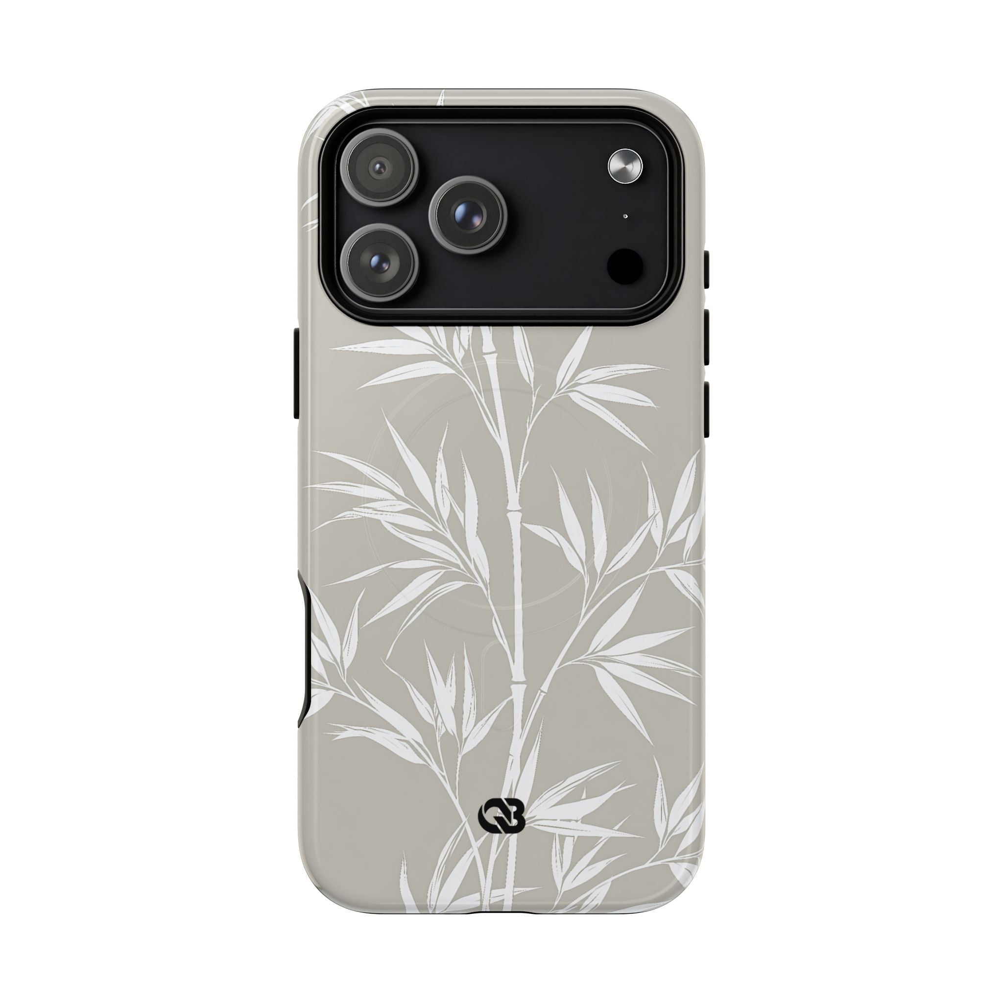 Beige Tough 2.0 Magsafe Phone Case for iPhone - Sandstone Bamboo Stalks