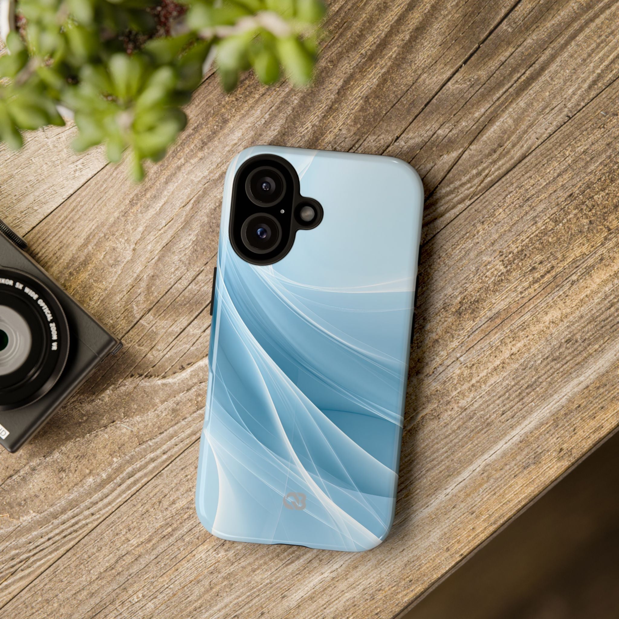 Blue Tough Phone Case for iPhone - Arctic Silk Drift