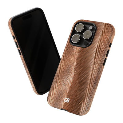 Rose Gold Weave · Tough Phone Case for iPhone · Brown