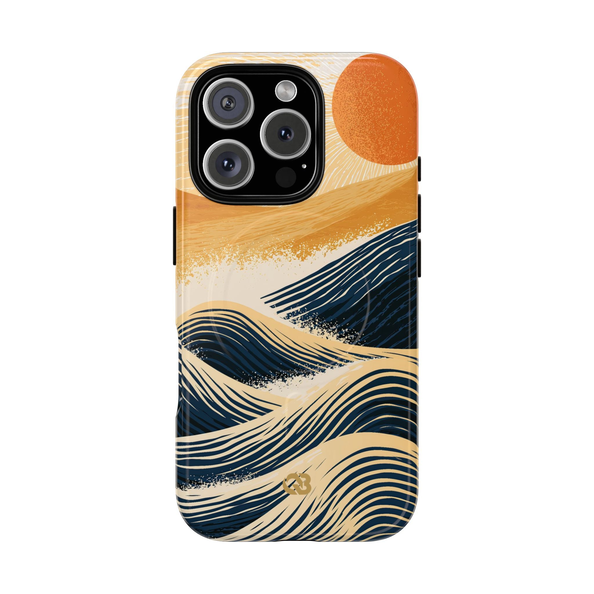 Blue Tough 2.0 Magsafe Phone Case for iPhone - Kyoto Cresting Tide