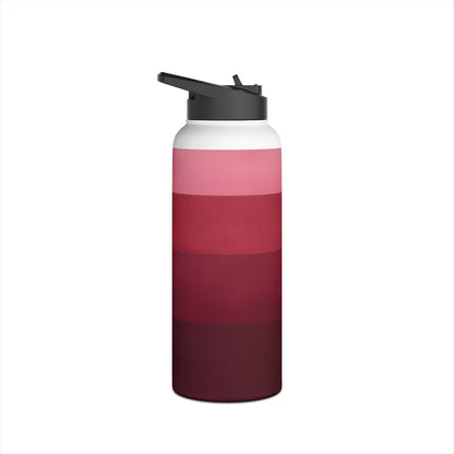 Blushing Stripes - Stainless Steel Water Bottle