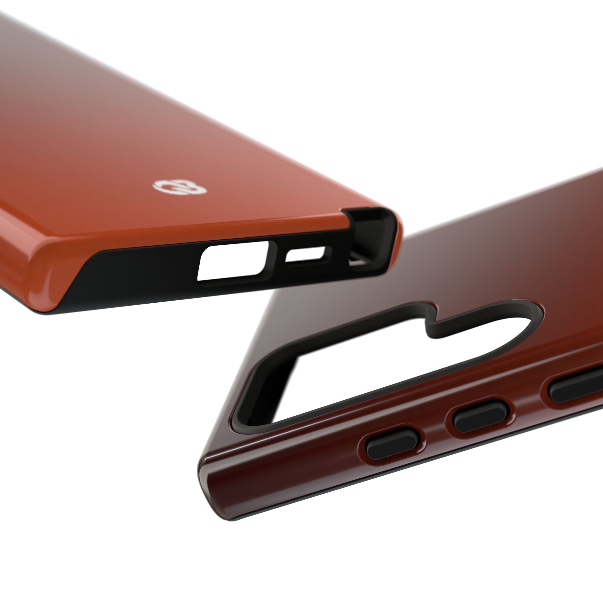 Orange Tough Phone Case for Samsung - Obsidian Ember Fade