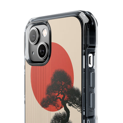 Beige Impact MagSafe Phone Case for iPhone - Kyoto Crimson Pine