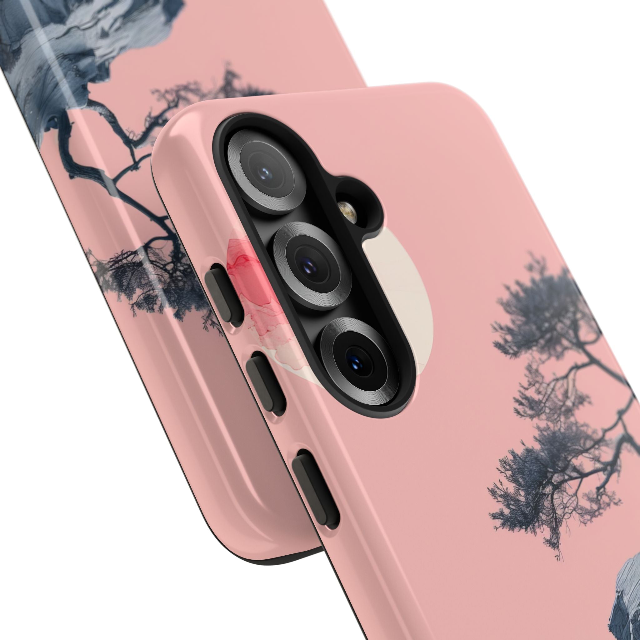 Crimson Moon Tree Samsung S25 - Kova suojakotelo