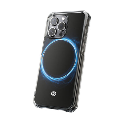 Luminous Corona · Clear Impact Magnetic Phone Case for iPhone · Blue
