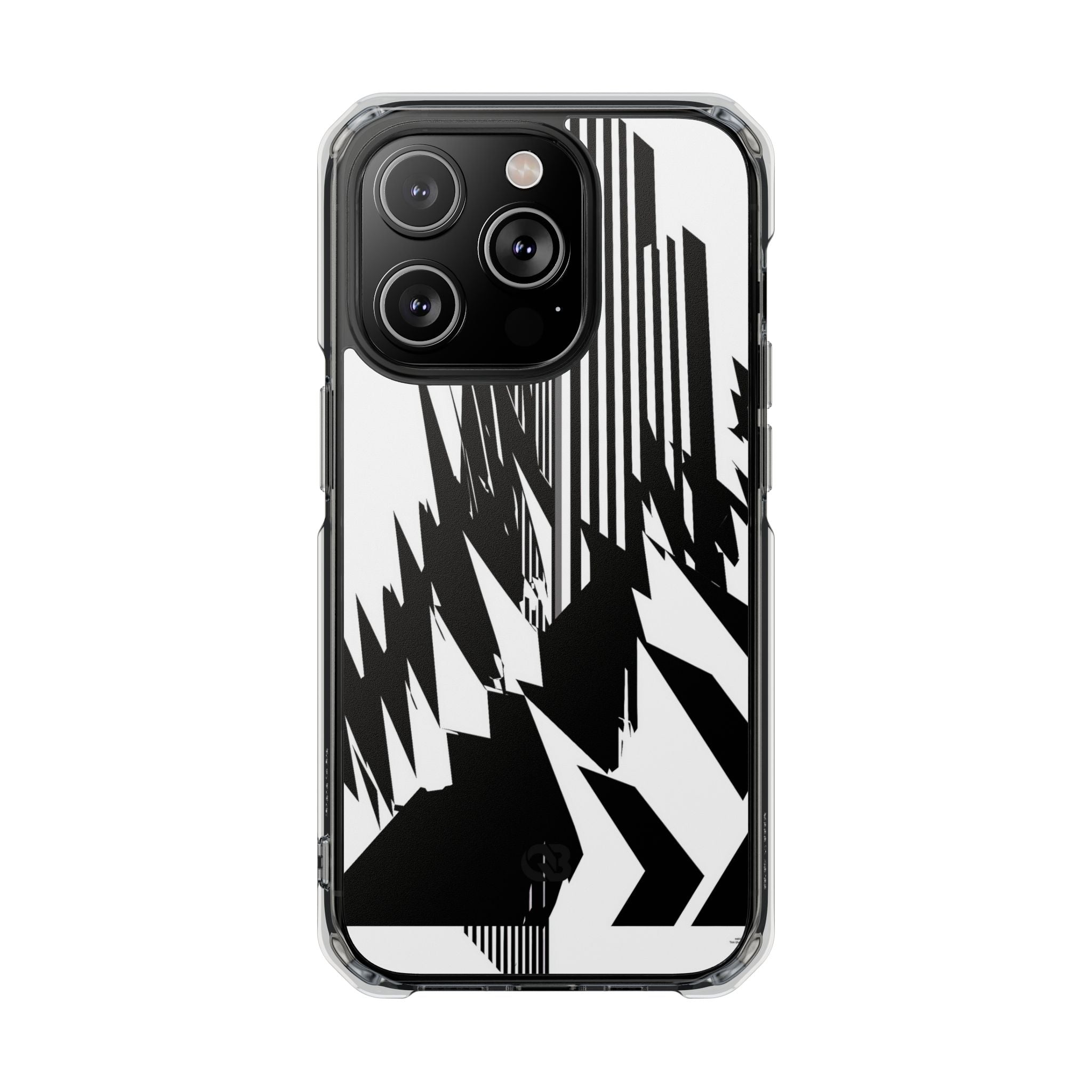 White Impact MagSafe Phone Case for iPhone - Shattered Vector Spire