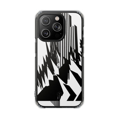 White Impact MagSafe Phone Case for iPhone - Shattered Vector Spire