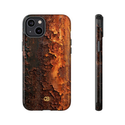 Orange Tough Phone Case for iPhone - Oxidized Iron Crust