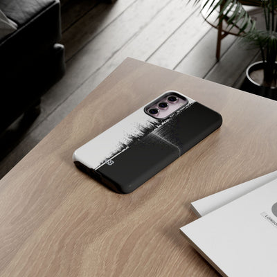 Black Tough Phone Case for Samsung - Static Signal Split