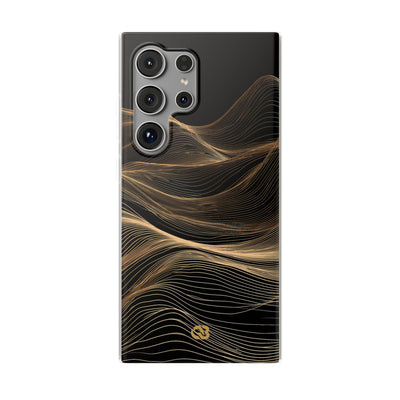 Black Lite Phone Case for Samsung - Copper Topo Ridge