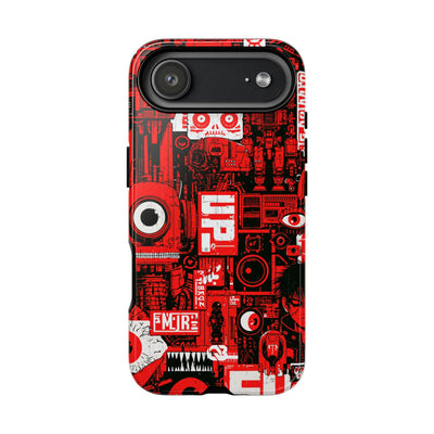 Neo Mecha Collage · Tough Phone Case for iPhone · Red