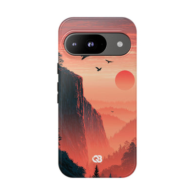 Orange Tough Phone Case for Google Pixel - Crimson Ridge Flight