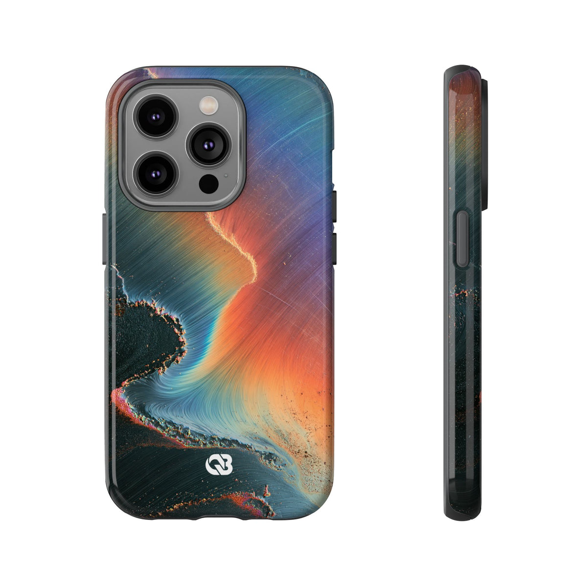 Prismatic Aura Shift · Tough Phone Case for iPhone · Blue