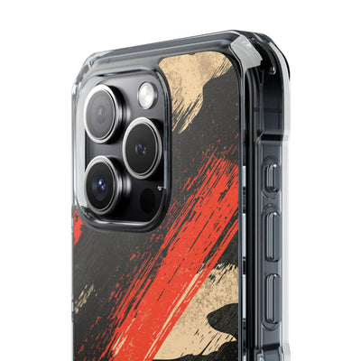 Urban Slash Camo · Clear Impact Magnetic Phone Case for iPhone · Black
