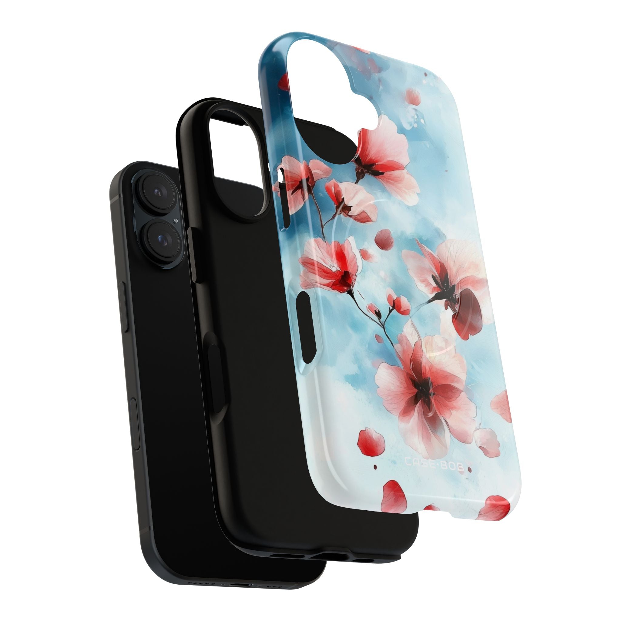Pink Blossom Drift iPhone 16 Case - Tough+