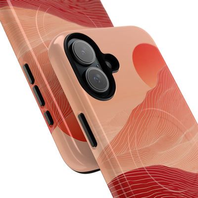 Red Tough 2.0 Magsafe Phone Case for iPhone - Crimson Ridge Lines