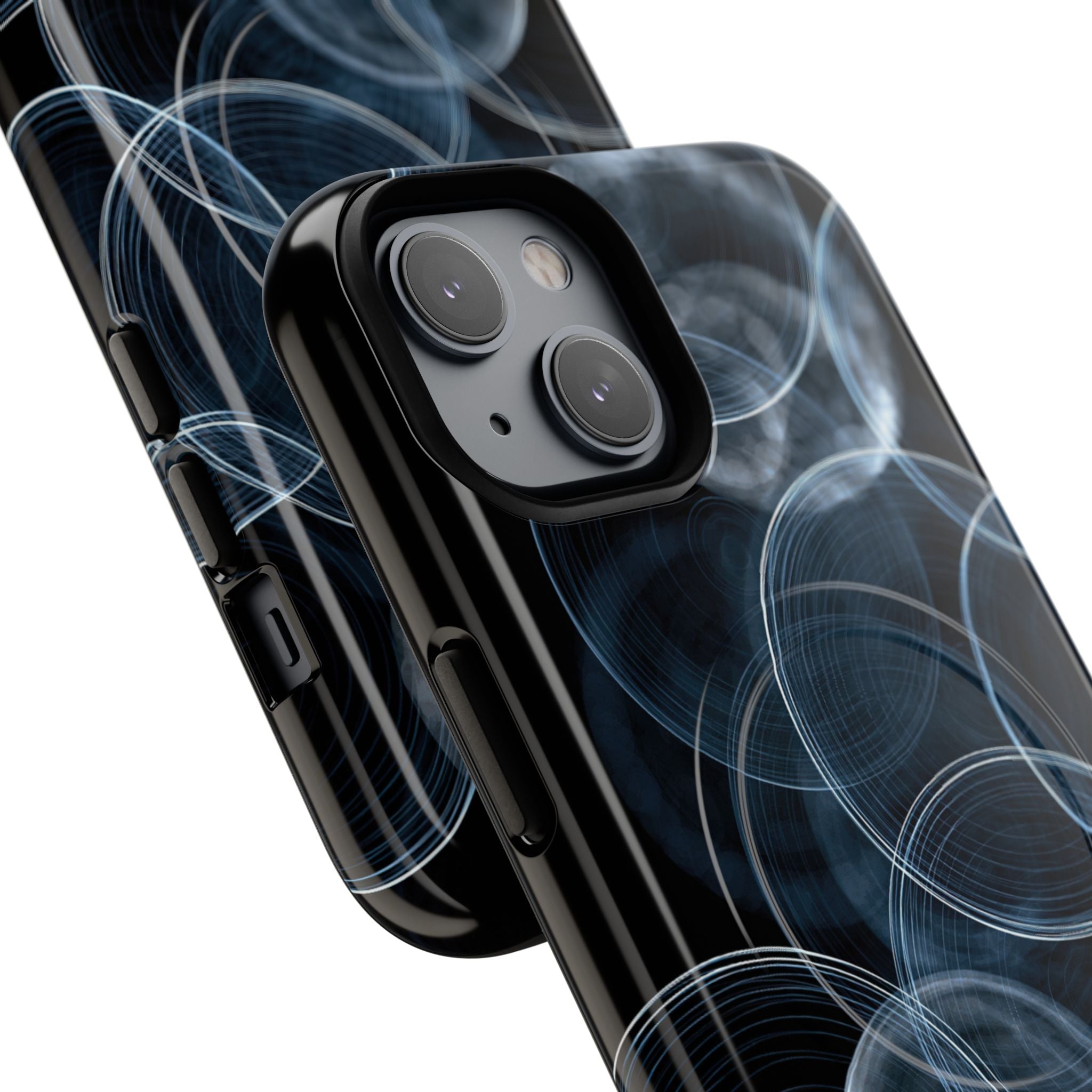 Blue Tough 2.0 Magsafe Phone Case for iPhone - Cyan Pulse Ripple
