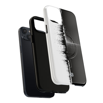 Black Tough 2.0 Magsafe Phone Case for iPhone - Static Signal Split