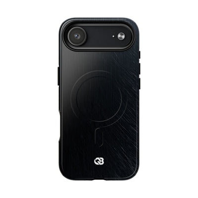 Black Tough 2.0 Magsafe Phone Case for iPhone - Midnight Brushed Grain