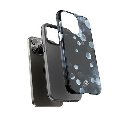 Black Tough Phone Case for iPhone - Silver Orbit Glow